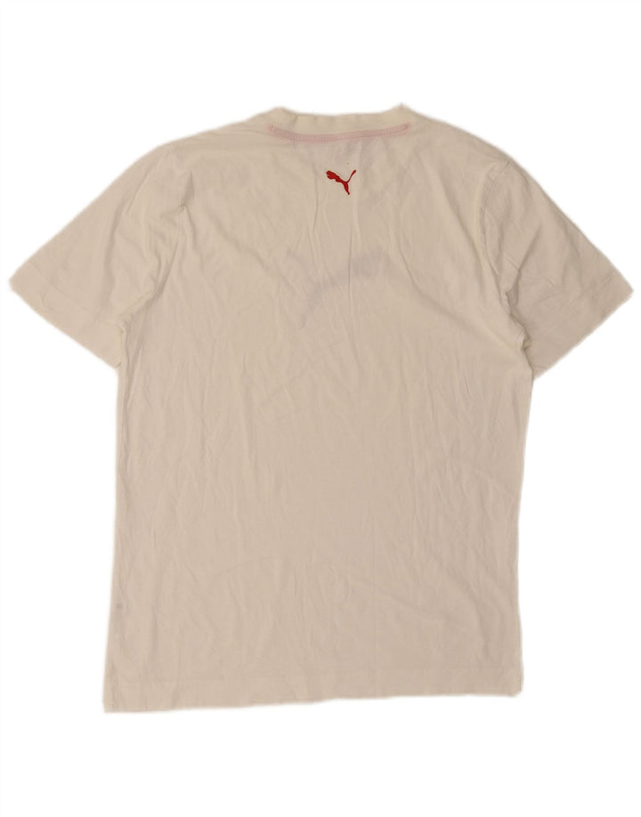 Puma T-Shirt Graphique Homme Blanc Taille L