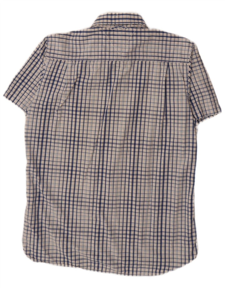 TOMMY HILFIGER Mens Custom Fit Shirt Medium Blue Check Classic