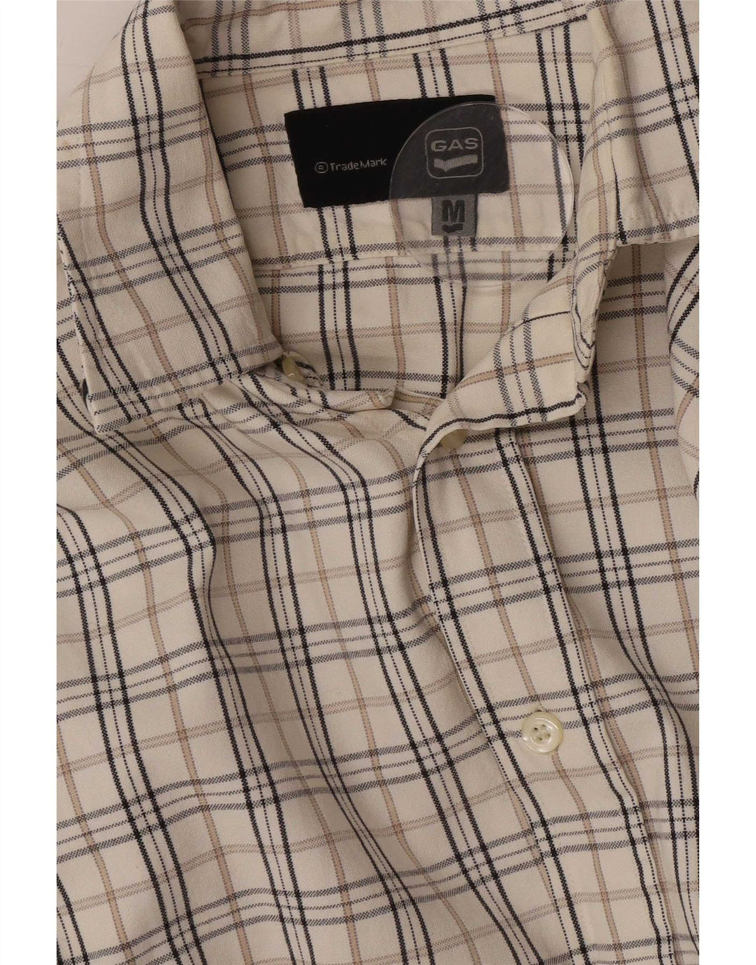 Gas Chemise Homme Carreaux Blanc Moyen