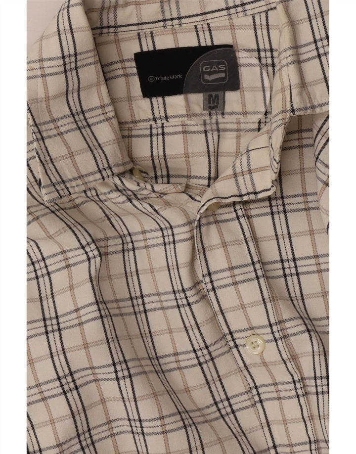 Gas Chemise Homme Carreaux Blanc Moyen