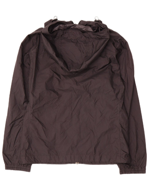 Uniqlo Veste de pluie à capuche pour femme UK 10 Small Noir Polyester