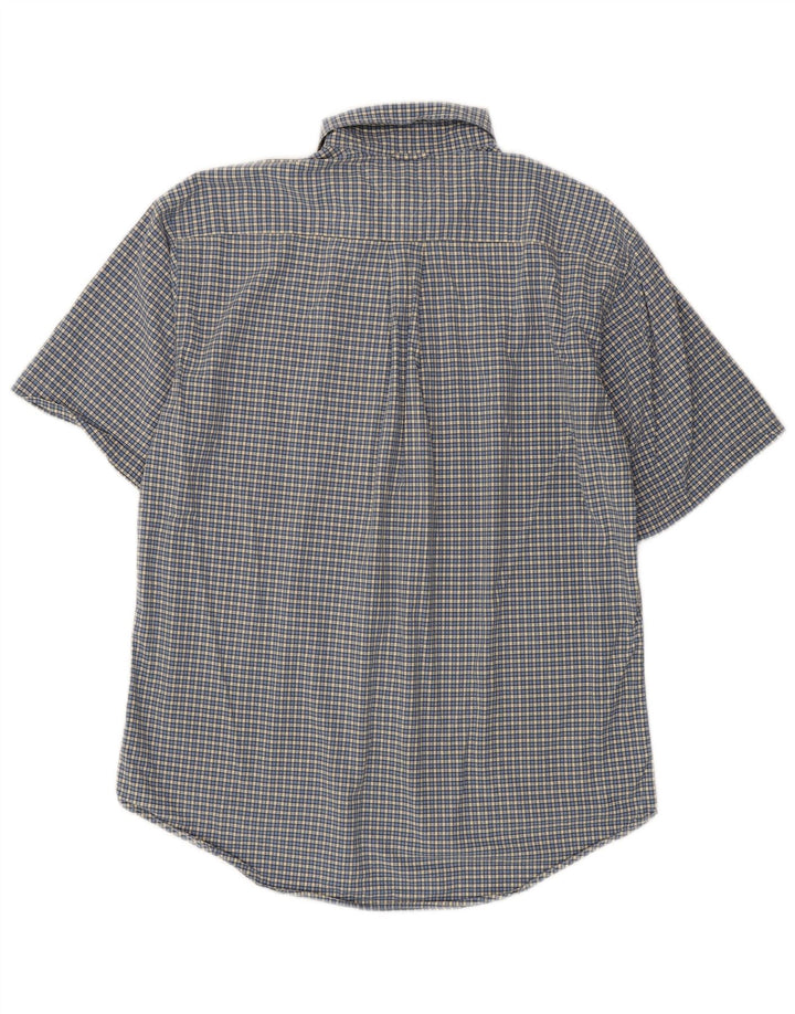 Tommy Hilfiger Chemise à manches courtes homme en coton à carreaux bleu moyen