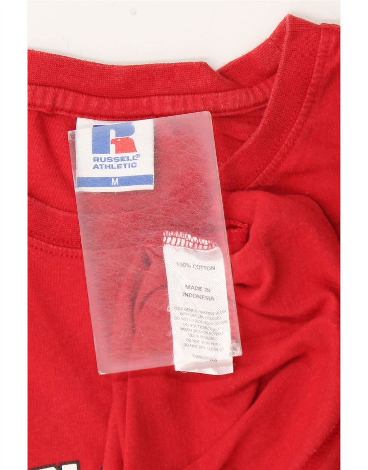 RUSSELL ATHLETIC T-Shirt Graphique Homme Rouge Moyen Coton