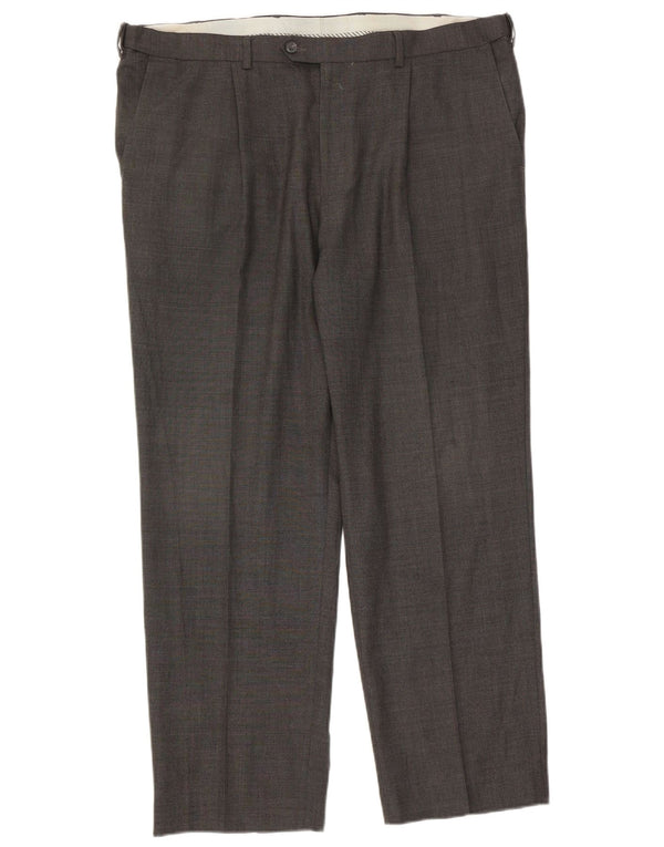 Marks & Spencer Pantalon décontracté droit pour homme W40 L31 Gris laine