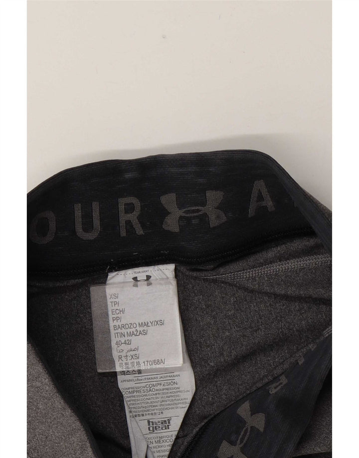 Under Armour Legging court pour femme UK 4 XS Gris Polyester