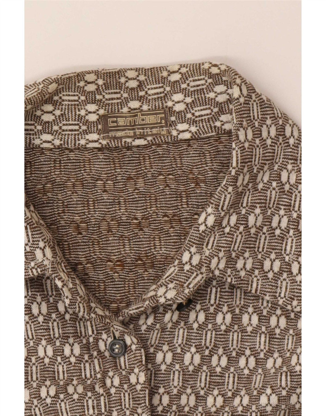 Camber Chemise en flanelle pour femme UK 16 Large Marron Géométrique