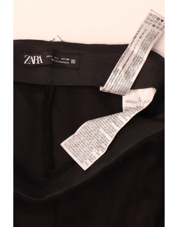 Zara Leggings Femme UK 44 Large Noir Polyester