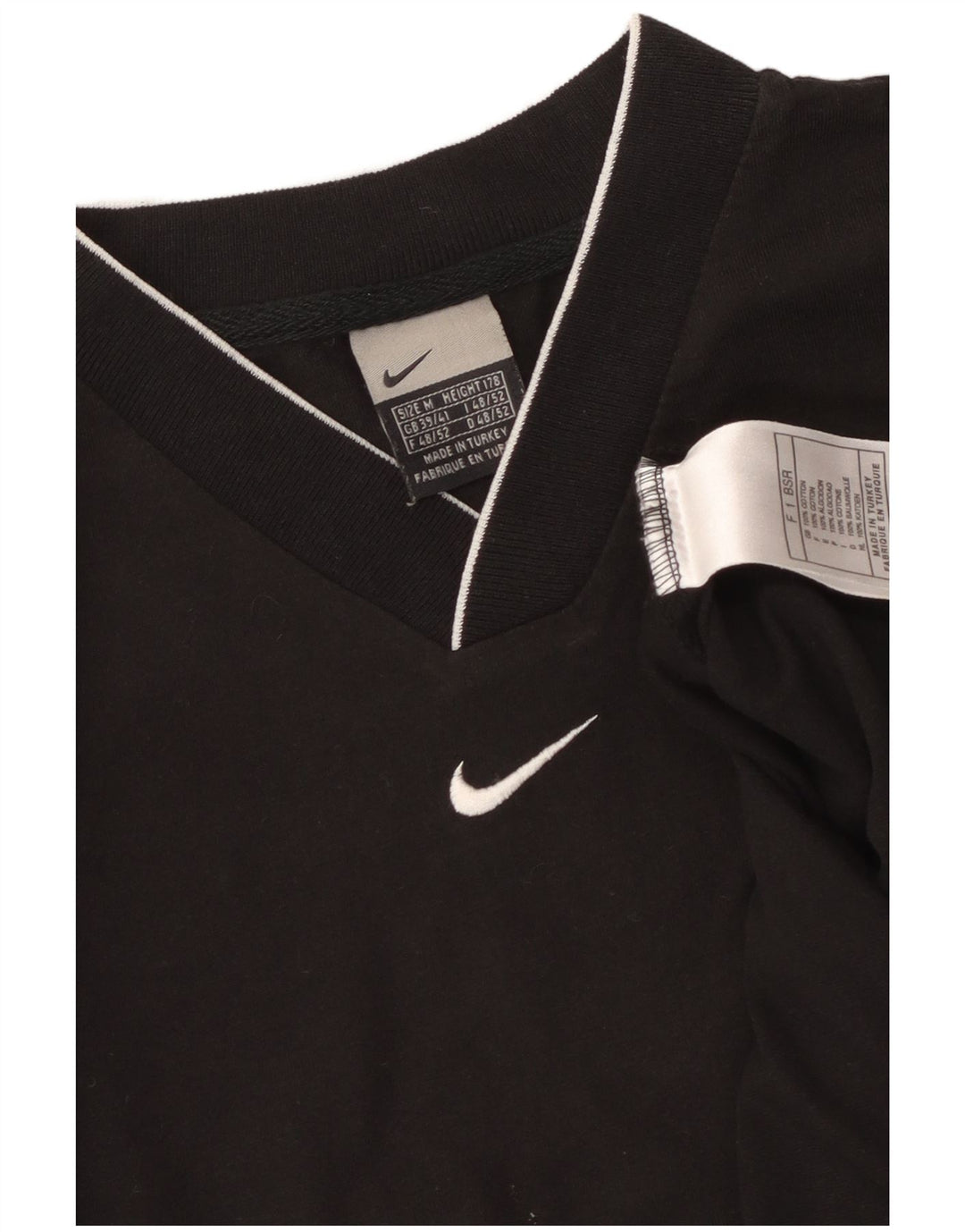 NIKE T-Shirt Homme Haut UK 39/41 Coton Noir Moyen
