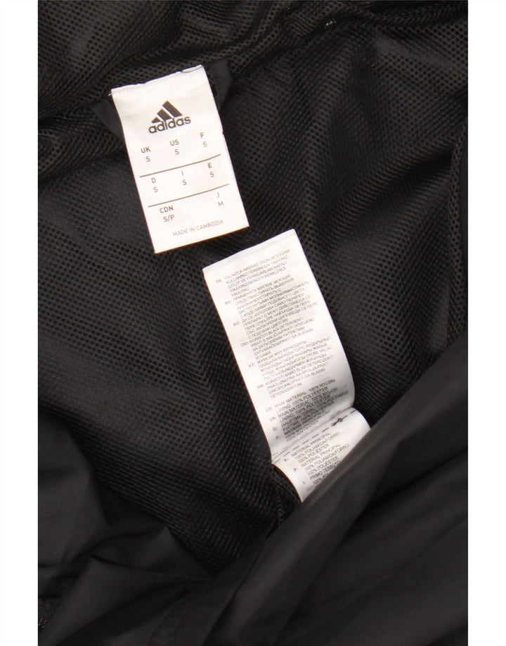 Adidas Veste de pluie à capuche pour homme UK 36 Petit nylon noir