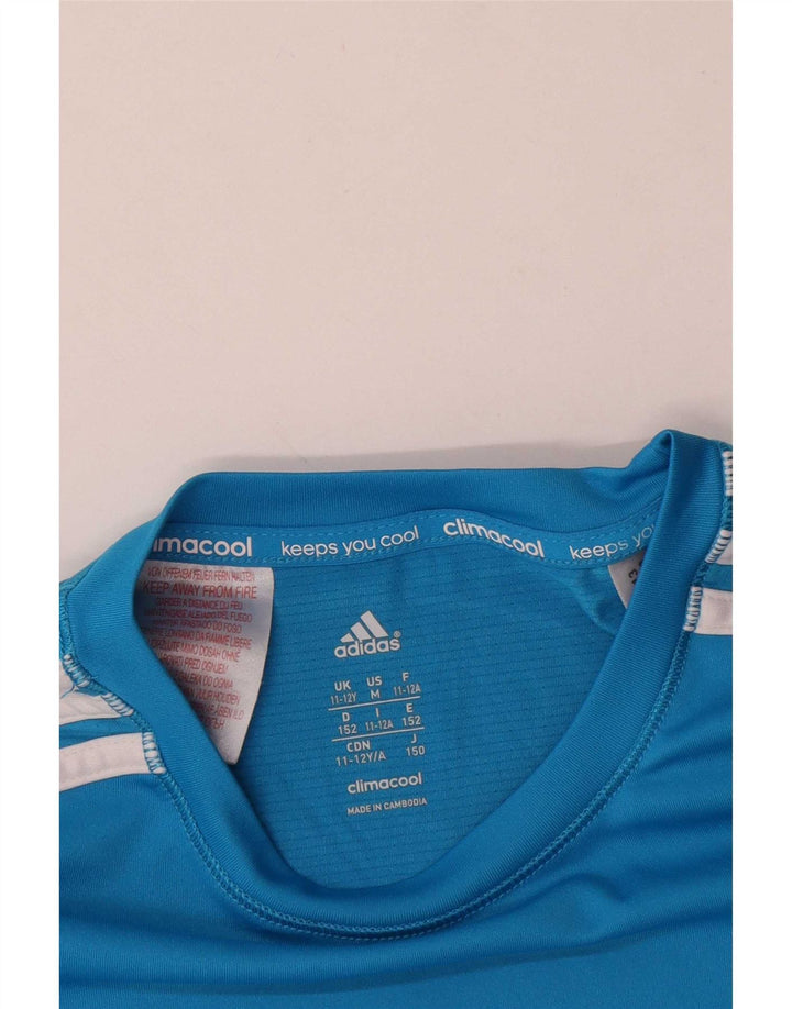 Adidas Garçon Climacool T-Shirt Top 11-12 ans Bleu Polyester