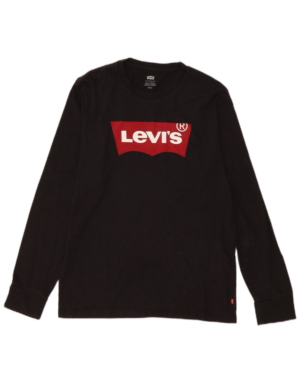 Levi's Top Graphique à Manches Longues Homme Noir Moyen Coton