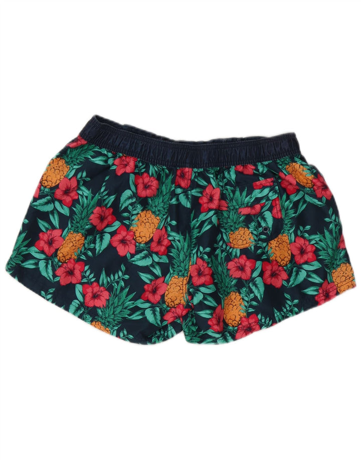 Fat Face Short de Bain Femme UK 44 Grand Polyester Floral Multicolore