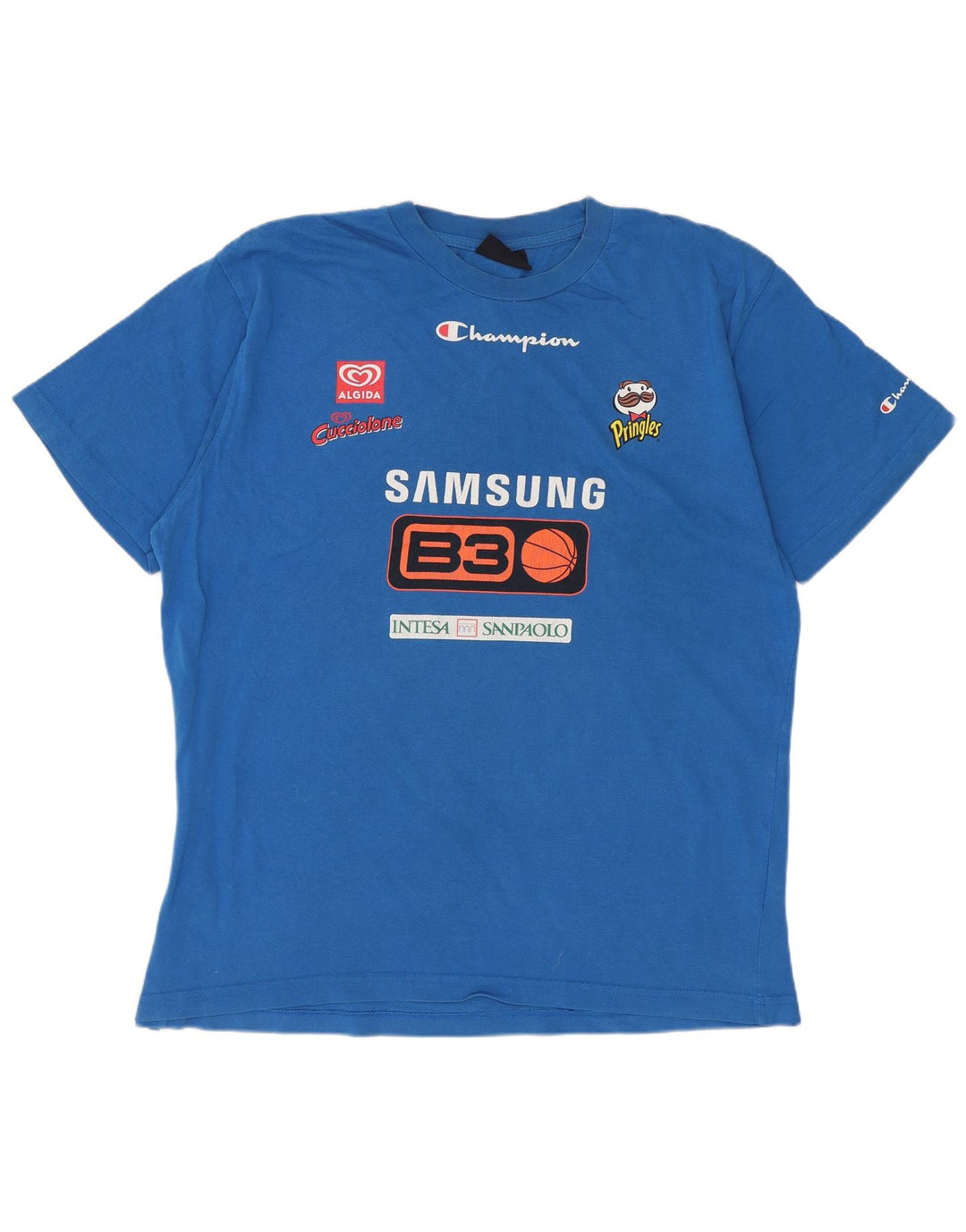 CHAMPION T-Shirt Graphique Homme Grand Bleu Coton