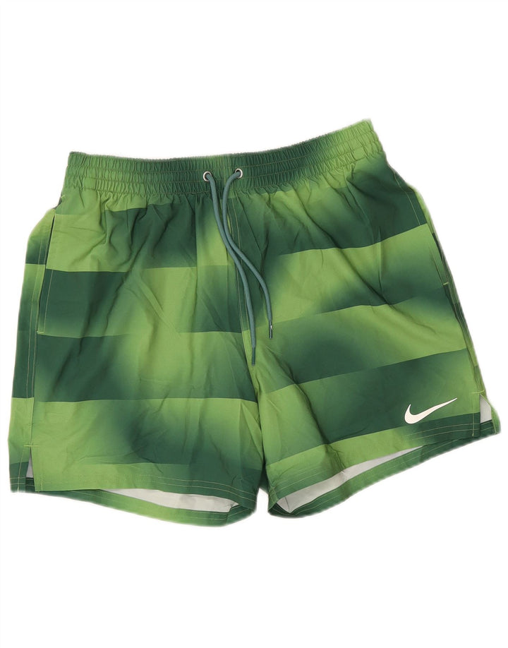 Nike Short de sport pour homme en polyester rayé vert moyen