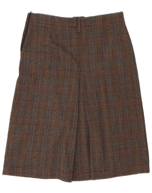 Marlboro Classics Jupe mi-longue pour femme EU 42 Large W32 Pied-de-poule Marron