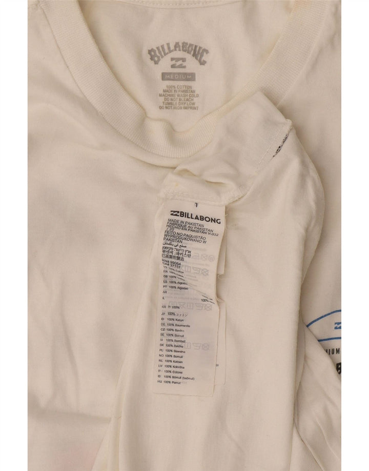 Billabong T-Shirt Graphique Homme Blanc Moyen Coton