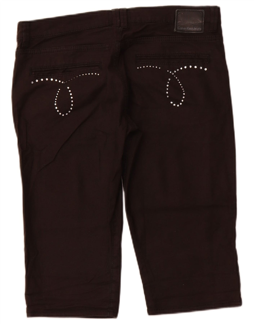 Calvin Klein Bermuda Femme W31 Coton Marron Moyen