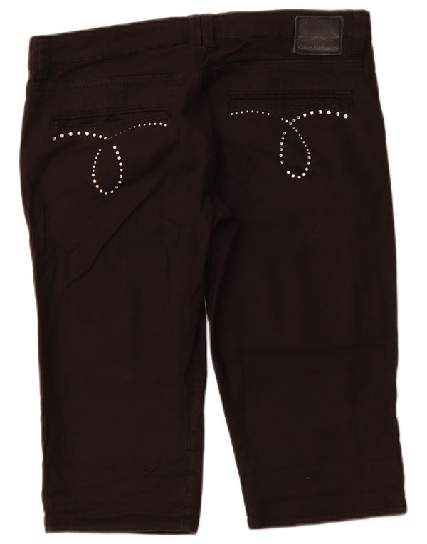 Calvin Klein Bermuda Femme W31 Coton Marron Moyen