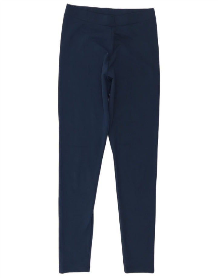 Adidas Leggings graphiques pour femmes UK 10 Small Bleu marine Polyester