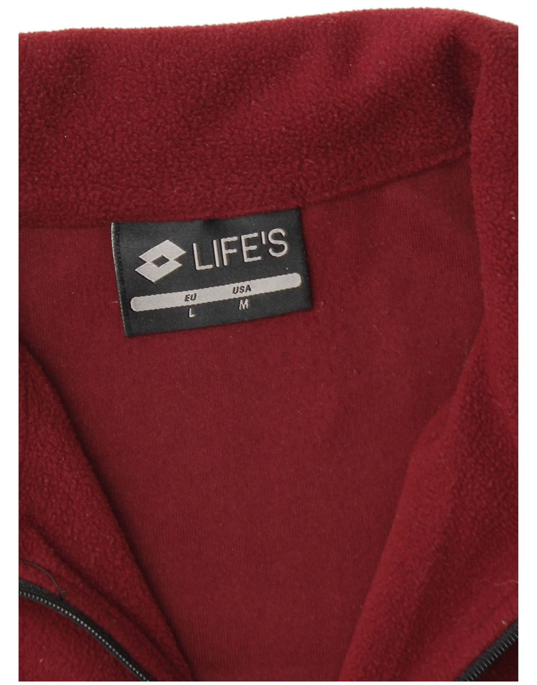 Lotto Pull polaire à col zippé pour homme en polyester bordeaux moyen