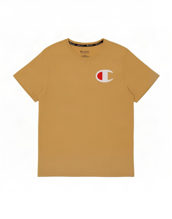 Champion T-Shirt Graphique Homme Grand Jaune Coton