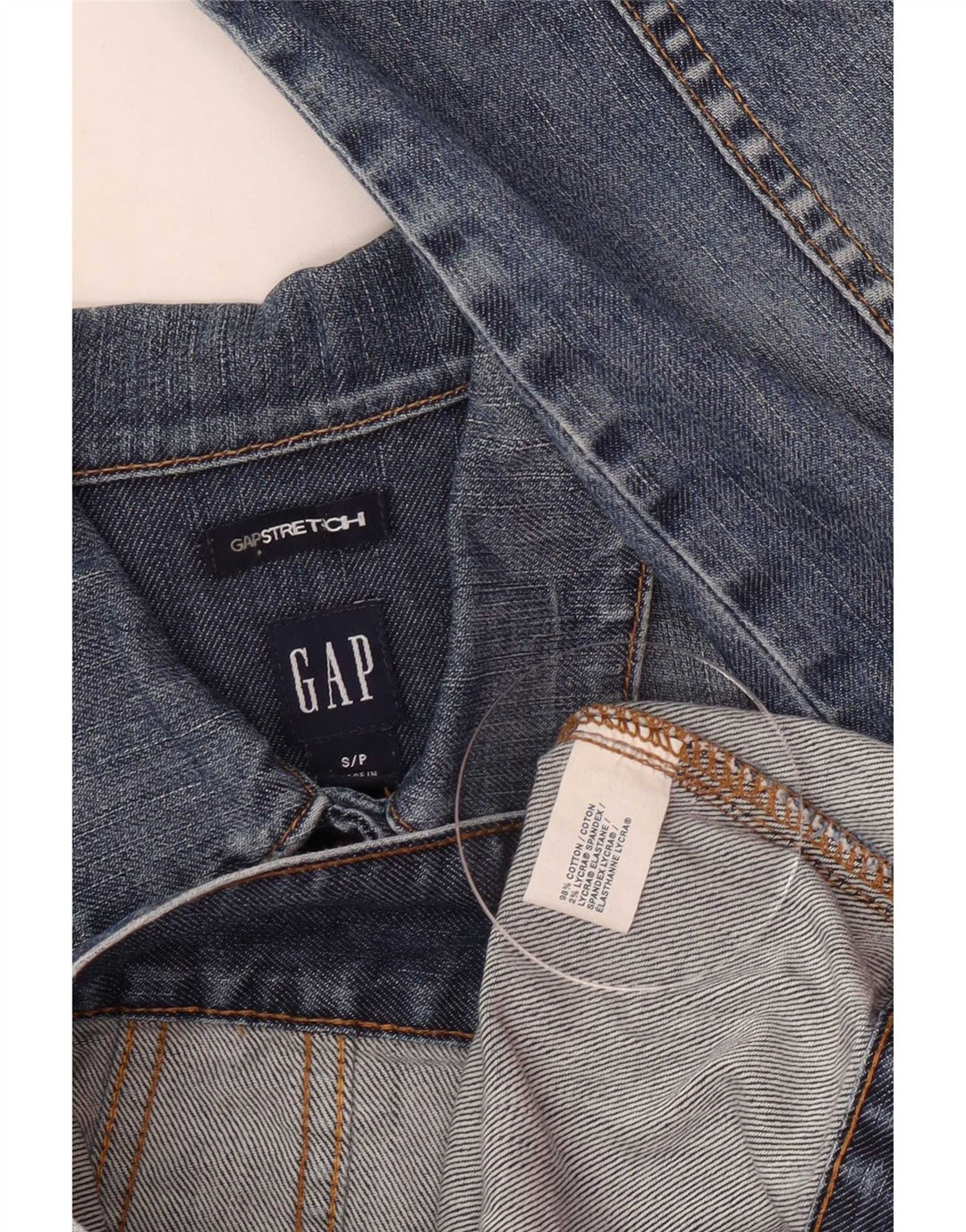 Gap Femme Petite Veste En Jean UK 10 Petit Bleu Coton