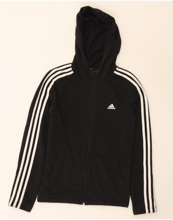 Adidas Pull à capuche zippé fille 13-14 ans Noir Coton