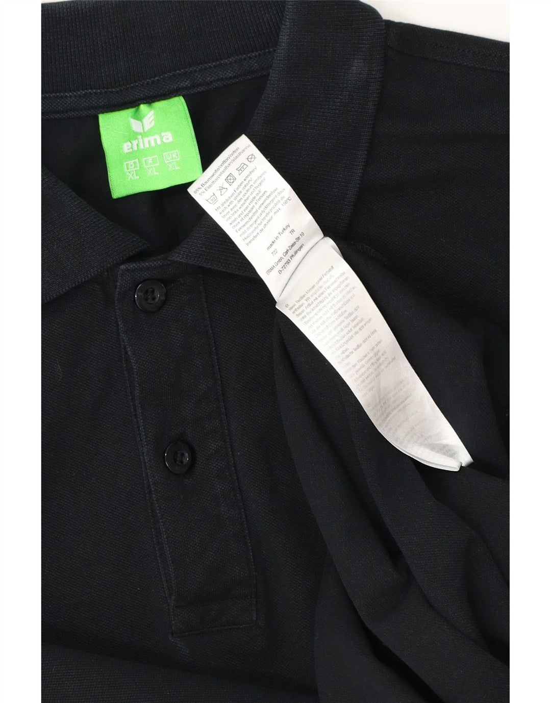 Erima Polo Homme XL Noir Coton