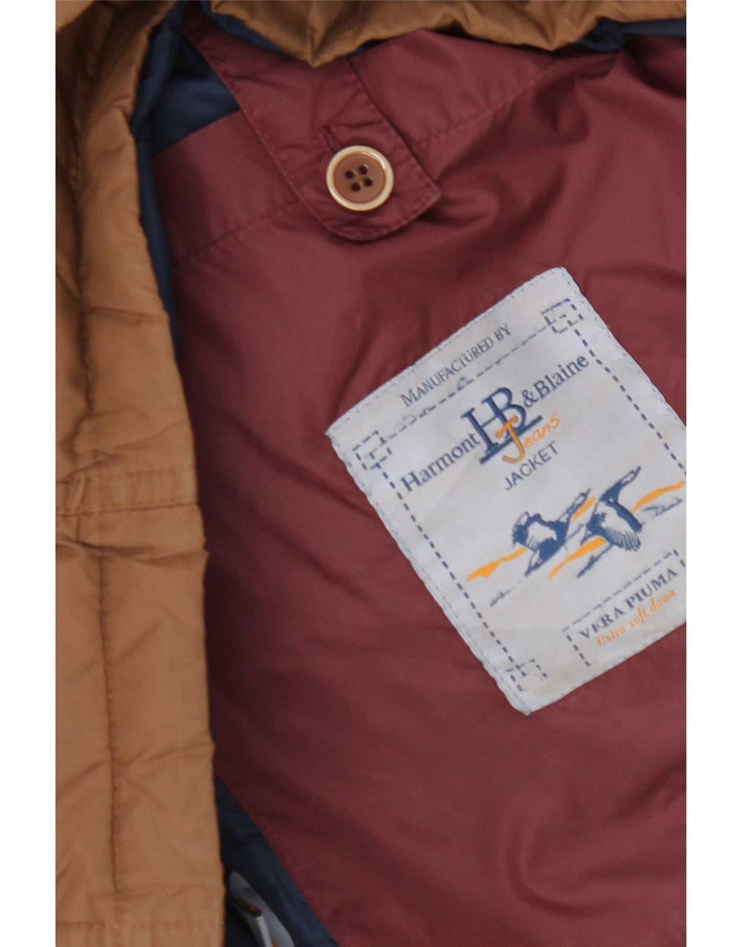 Harmont & Blaine Veste matelassée à capuche pour homme UK 38 Marron moyen