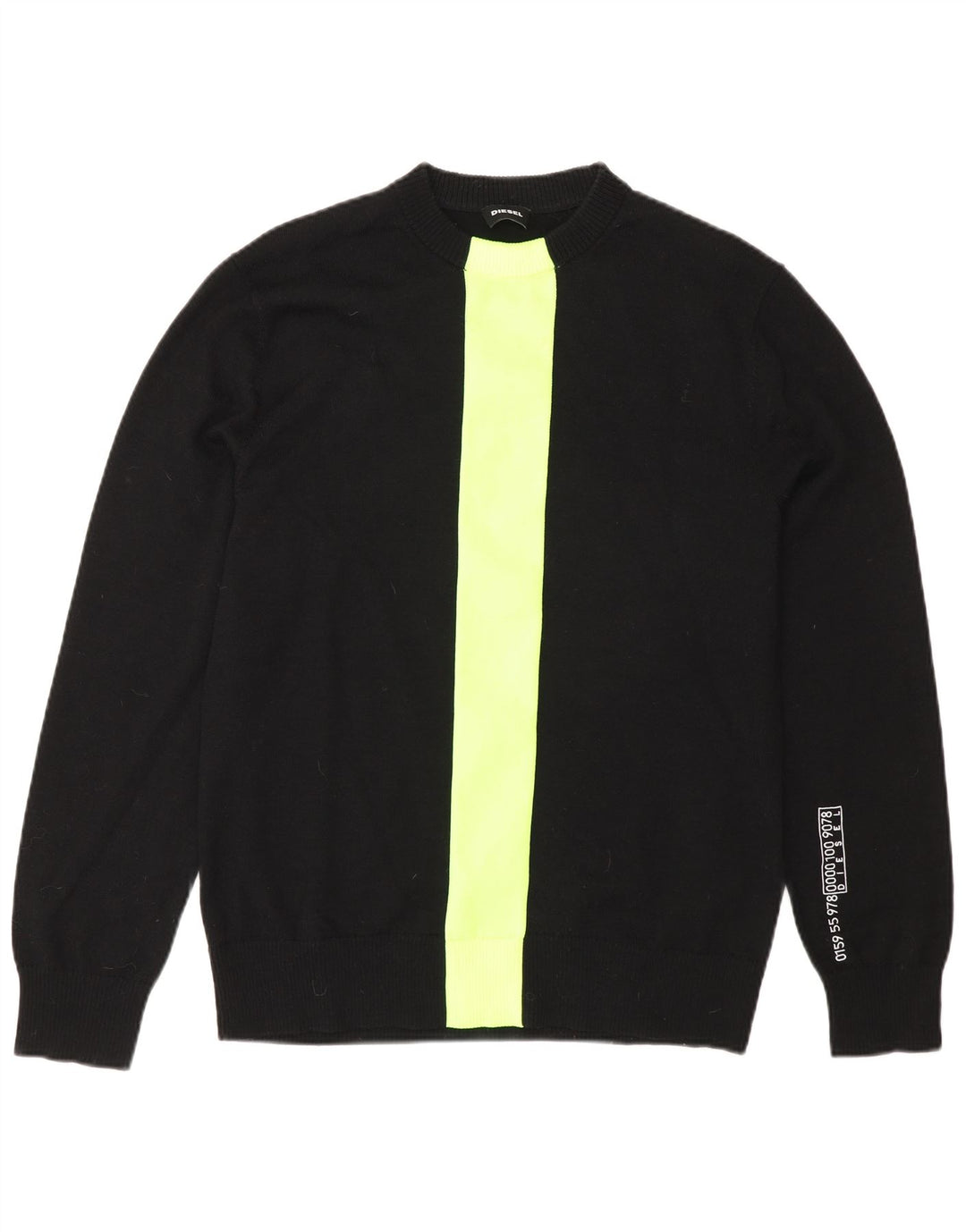 Diesel Pull Graphique Ras du Cou Homme Noir Moyen Colourblock
