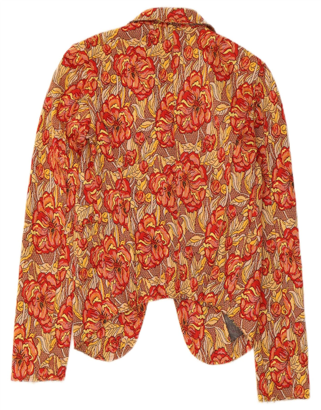 vintage Femmes 1 Bouton Blazer Veste UK 10 Petit Floral Multicolore