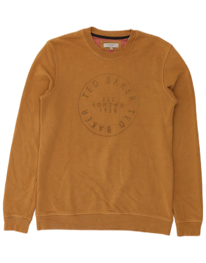 Ted Baker Sweat-shirt graphique pour homme Taille 2 Petit coton marron