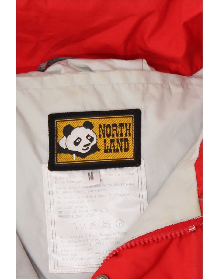 North Land Veste matelassée à capuche pour homme UK 38 Coton rouge moyen