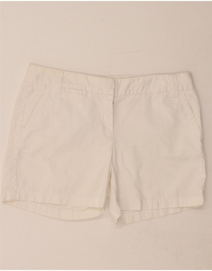 J. CREW Womens Broken In Chino Shorts US 8 Medium W30 White Cotton Vintage J. Crew and Second-Hand J. Crew from Messina Hembry 