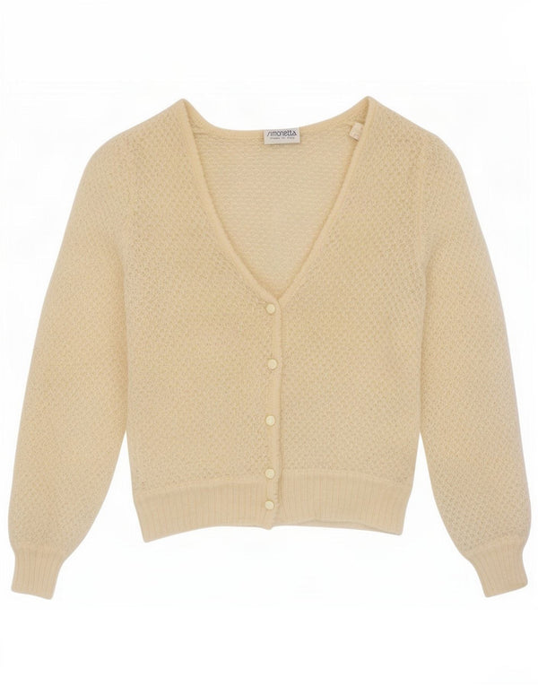 Pull Cardigan Fille Simonetta 7-8 ans Blanc cassé