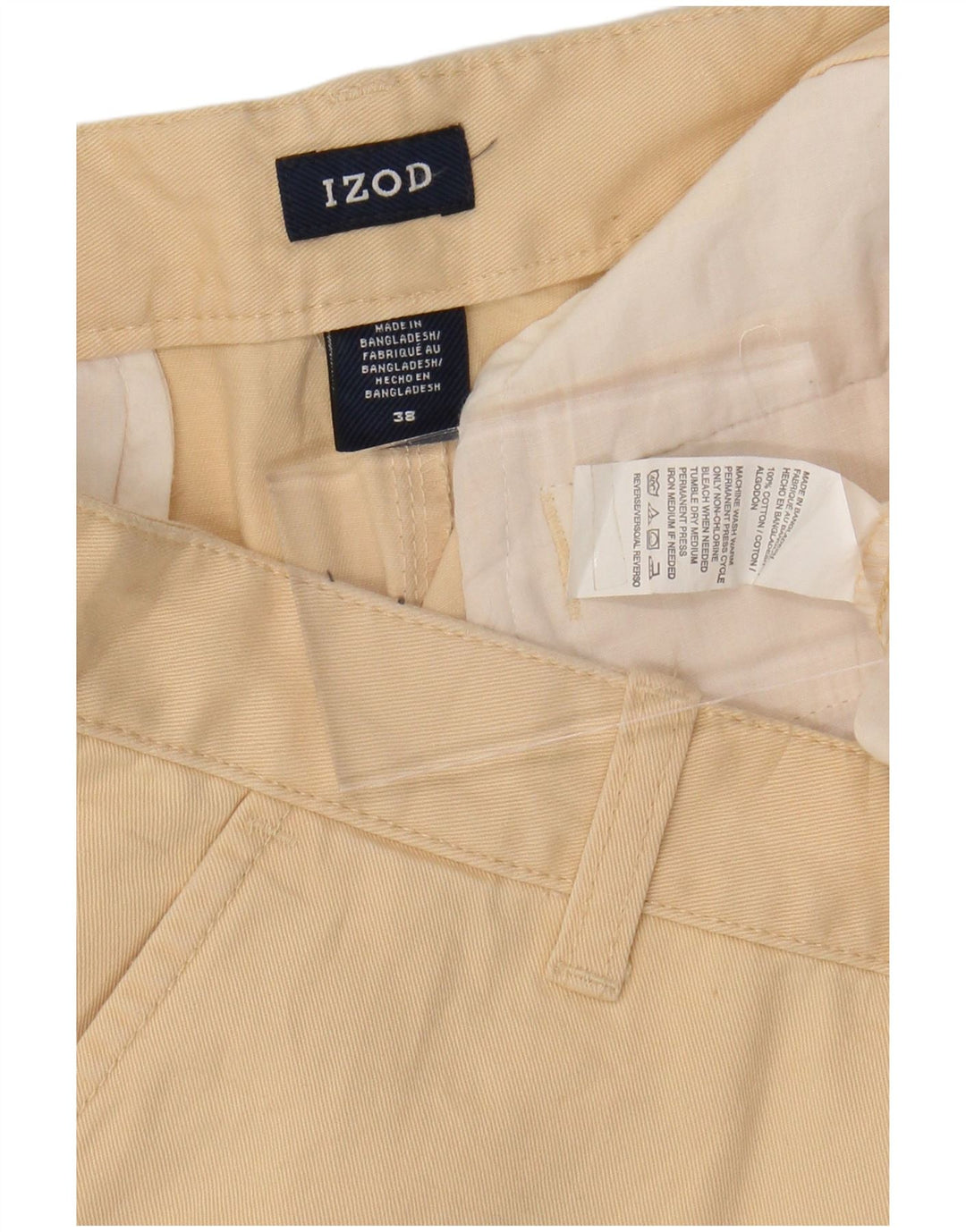 IZOD Short Cargo Homme W38 XL Coton Beige