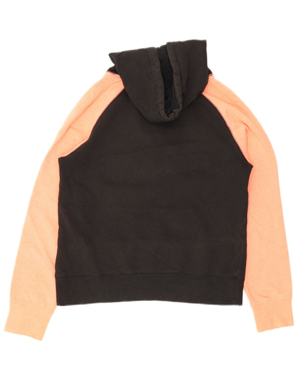 Hurley Pull à capuche surdimensionné graphique pour femme UK 10 Small Noir Colourblock