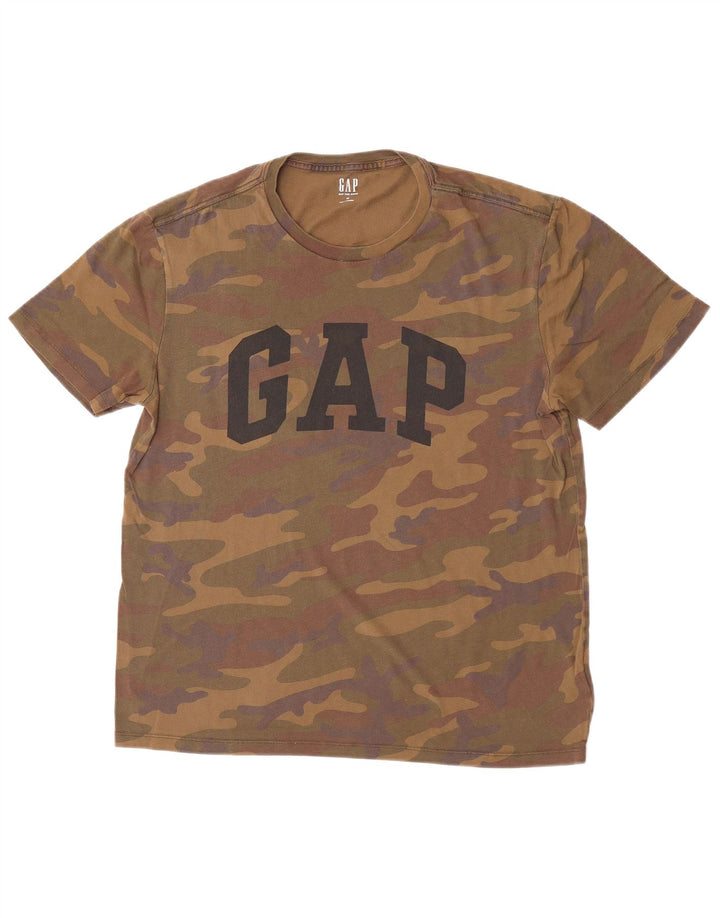 Gap T-Shirt Graphique Homme Marron Moyen Camouflage Coton