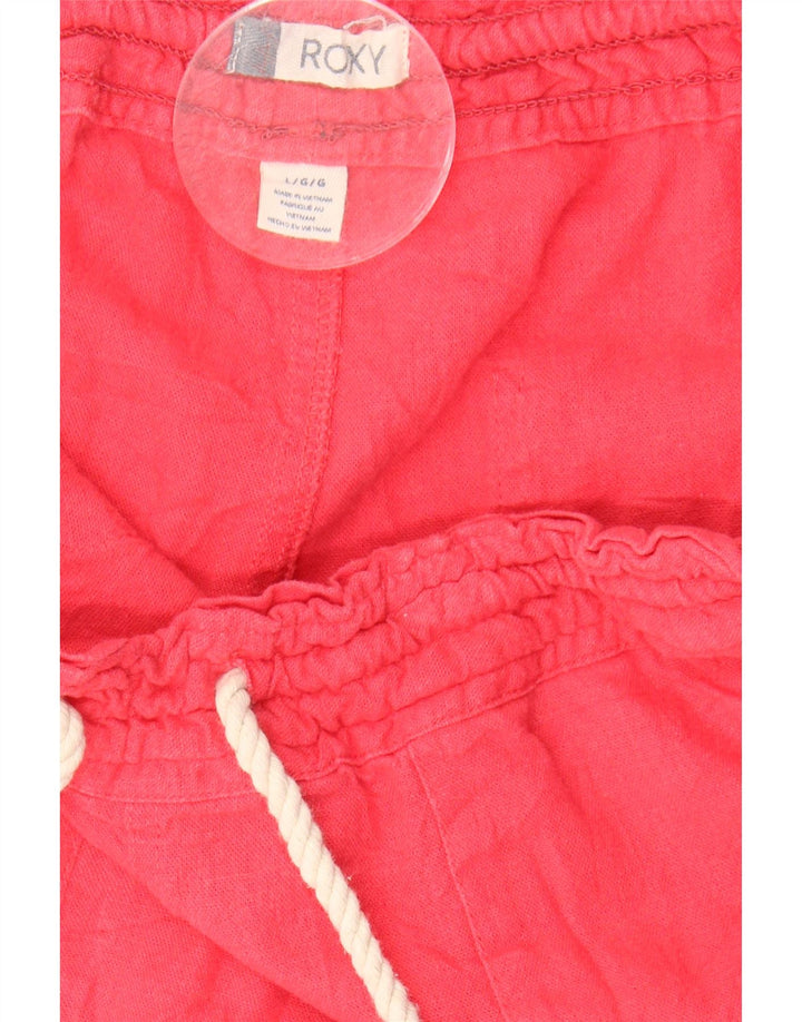 ROXY Womens Sport Shorts  Large W34 Red Flax Vintage Roxy and Second-Hand Roxy from Messina Hembry 