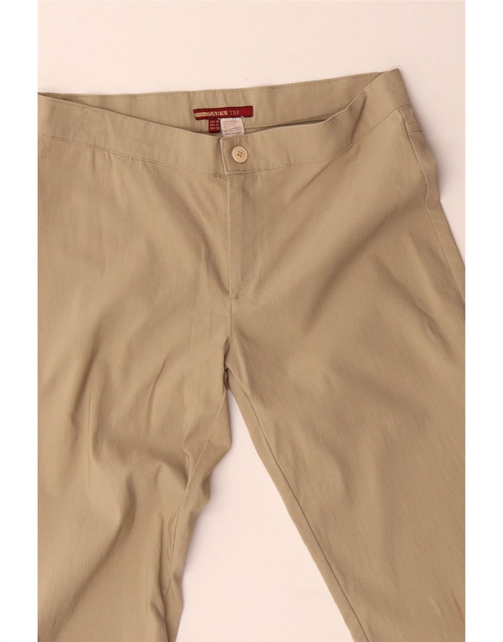 Zara Pantalon décontracté évasé pour femme EU 40 Medium W30 L32 Rayonne Beige