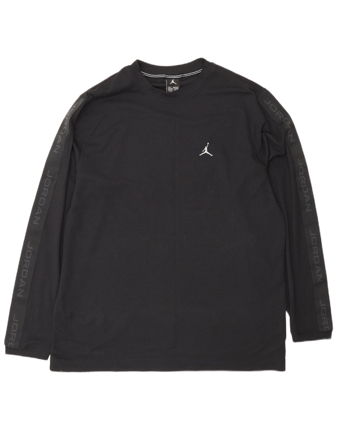 Jordan Haut graphique à manches longues pour hommes UK 42/44 Large Noir Polyester