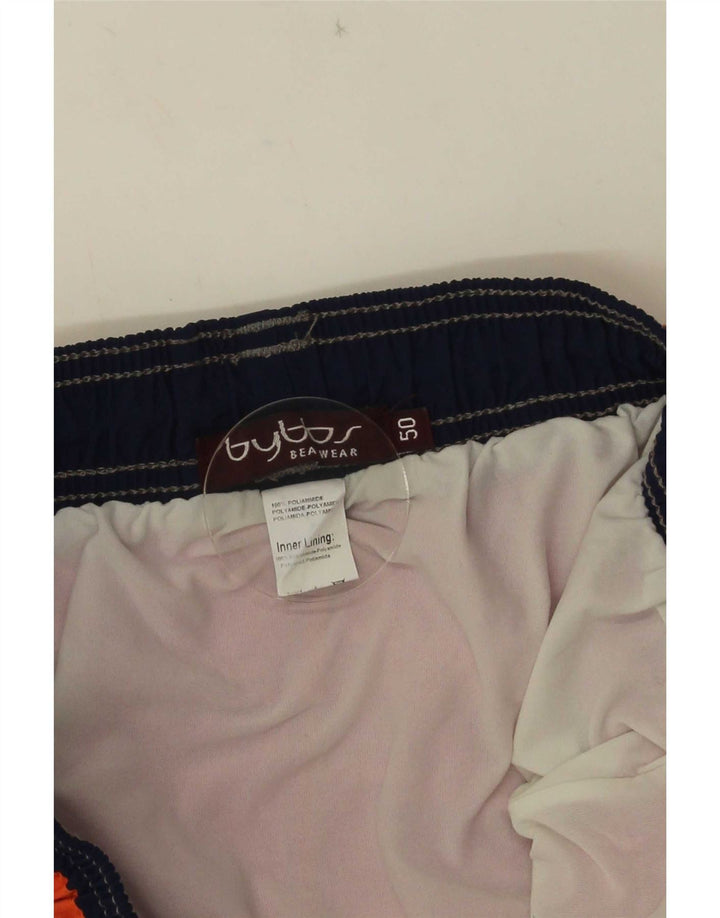 Byblos Short de Bain Homme IT 50 Polyamide Colorblock Rose Moyen