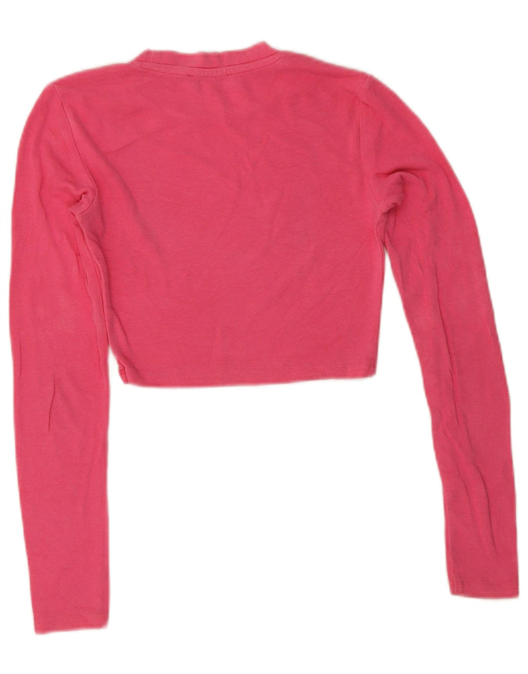 Zara Womens Crop Top Manches Longues UK 8 Petit Rose