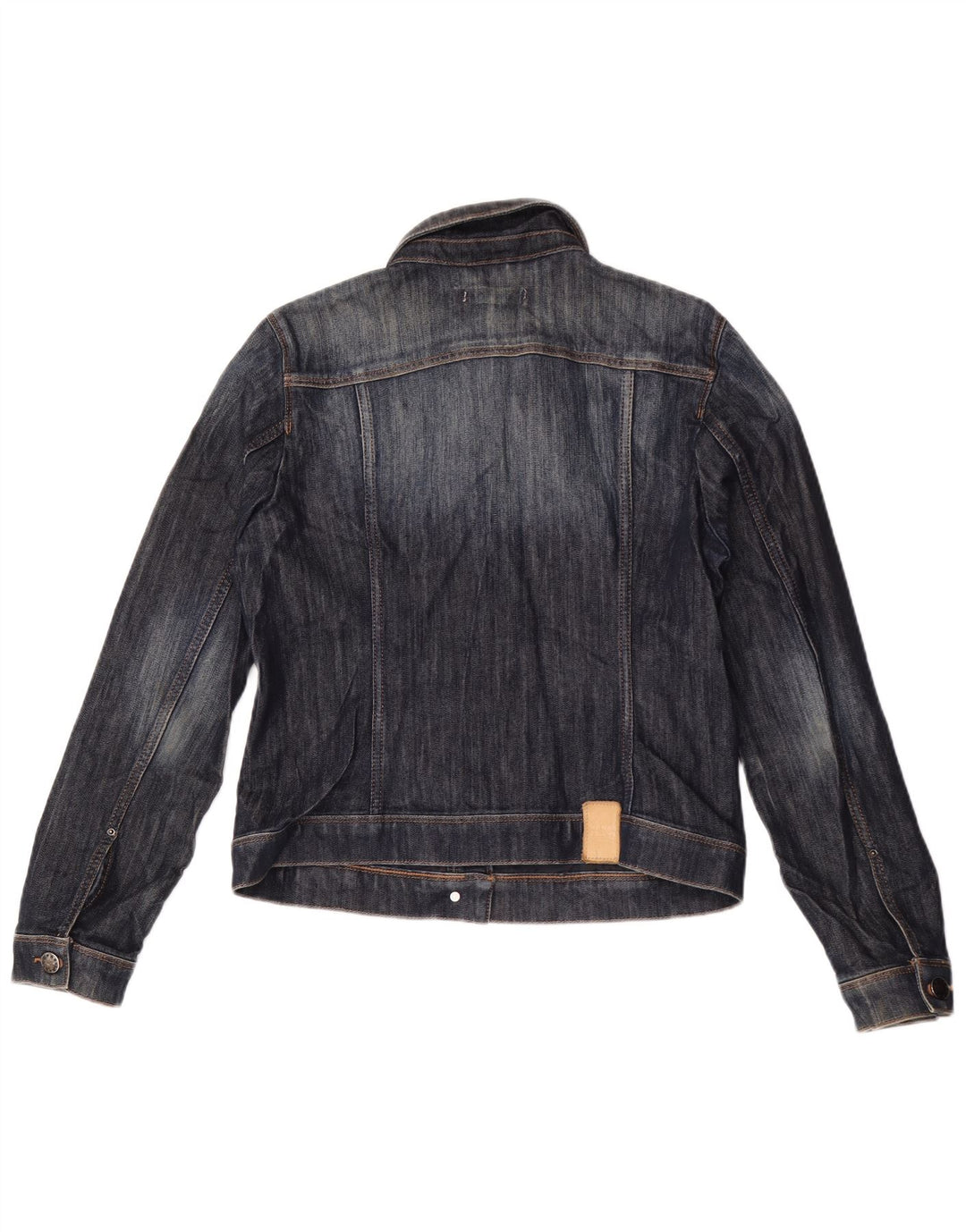 ZARA Veste en jean courte pour femme UK 18 XL Bleu marine