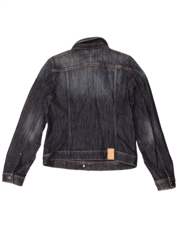 ZARA Veste en jean courte pour femme UK 18 XL Bleu marine