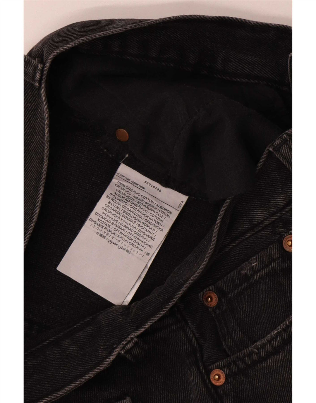 Jean droit femme vintage W30 L25 coton noir