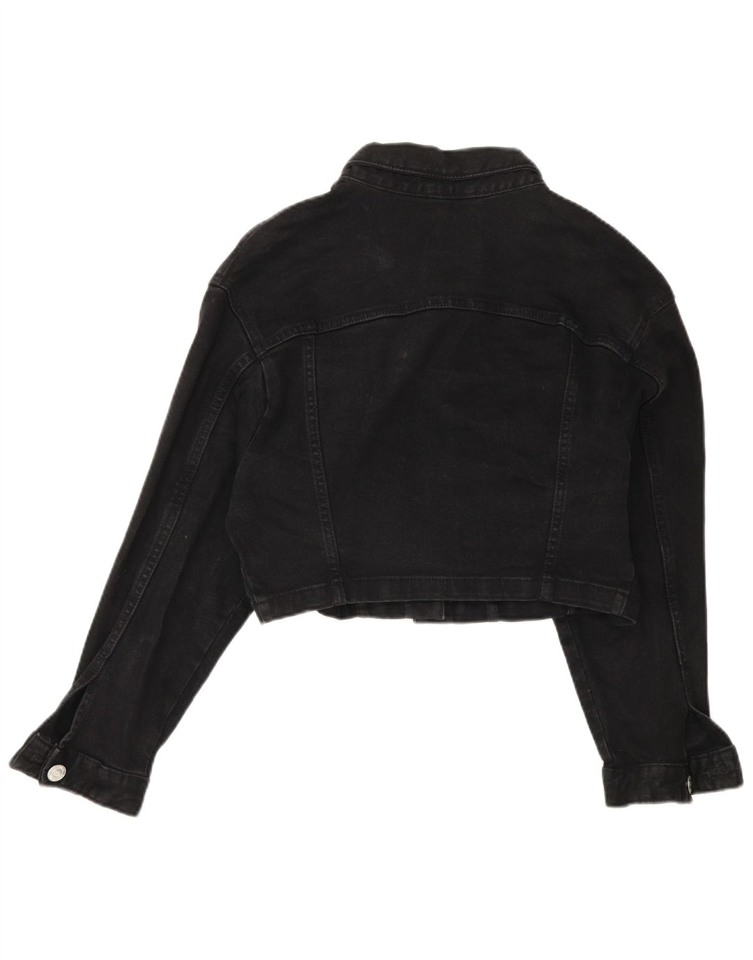 Zara Veste en jean surdimensionnée pour femme UK 14 Noir moyen