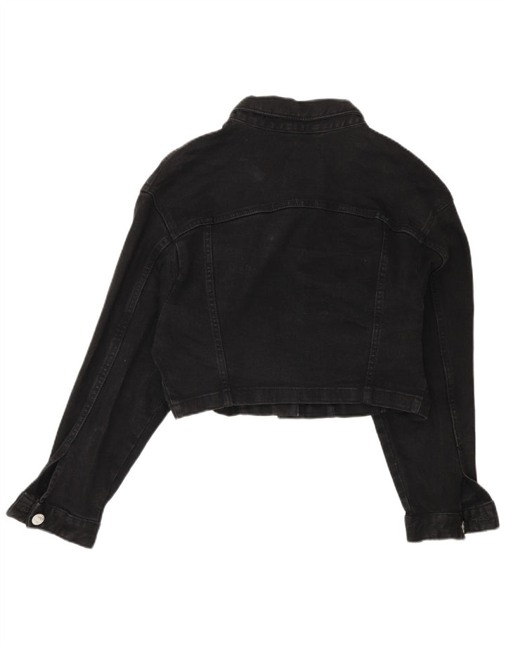 Zara Veste en jean surdimensionnée pour femme UK 14 Noir moyen