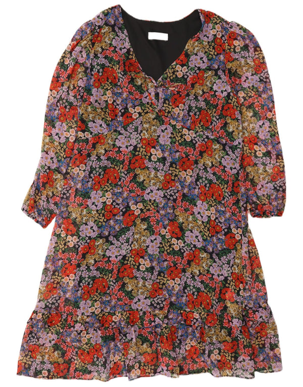 Wallis Robe à manches longues pour femme UK 18 XL Floral multicolore