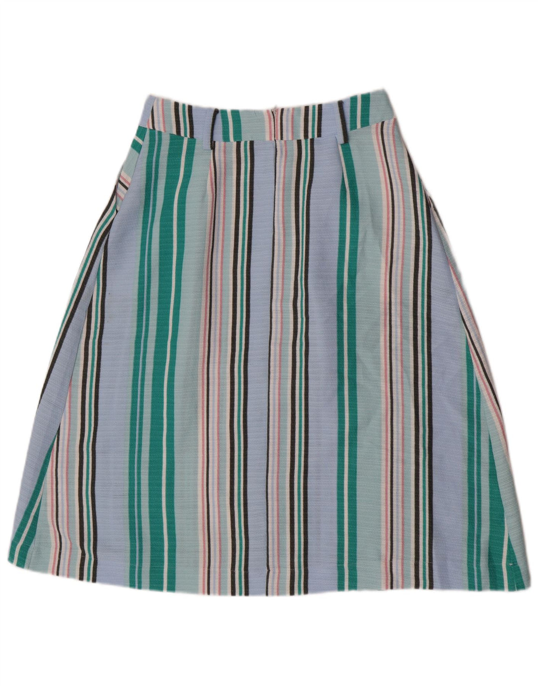 Oasis Jupe trapèze pour femme UK 10 Small W27 Bleu rayé Polyester